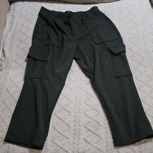 ONE5ONE Green Cargo Pants XL Elastic Waist Utility Joggers